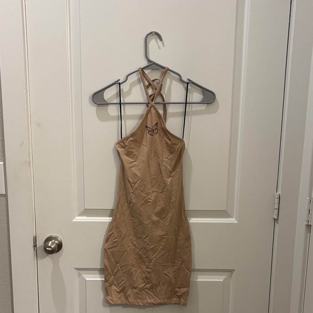 H&M Tan Halter Dress